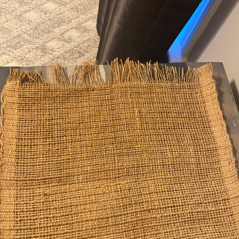 Used Burlap Table Runner - Picture 2 of 4
